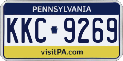PA license plate KKC9269