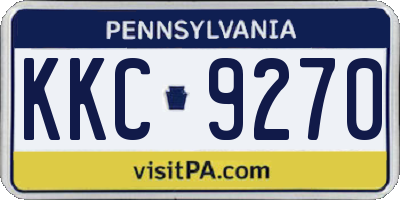 PA license plate KKC9270