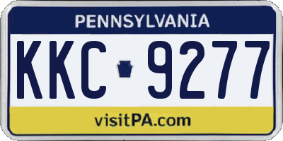 PA license plate KKC9277