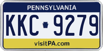 PA license plate KKC9279