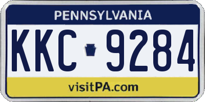 PA license plate KKC9284