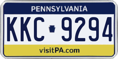 PA license plate KKC9294