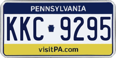 PA license plate KKC9295