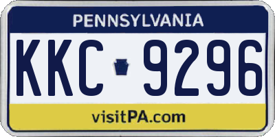 PA license plate KKC9296