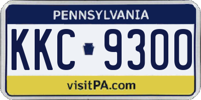 PA license plate KKC9300