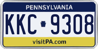 PA license plate KKC9308