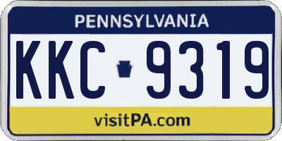 PA license plate KKC9319