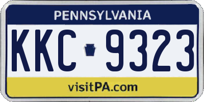 PA license plate KKC9323