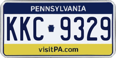 PA license plate KKC9329