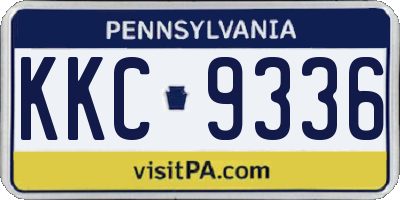 PA license plate KKC9336
