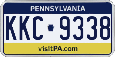 PA license plate KKC9338