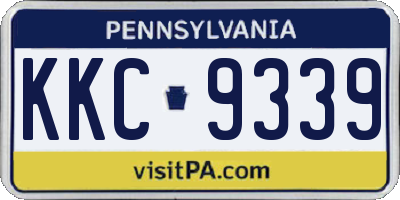 PA license plate KKC9339