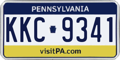 PA license plate KKC9341