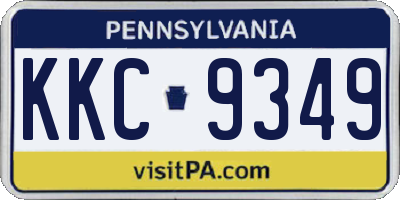PA license plate KKC9349