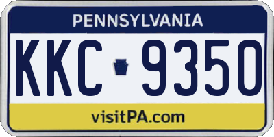 PA license plate KKC9350