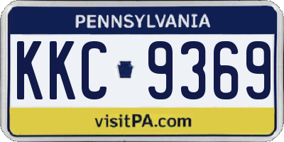 PA license plate KKC9369