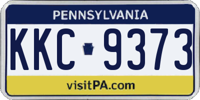 PA license plate KKC9373