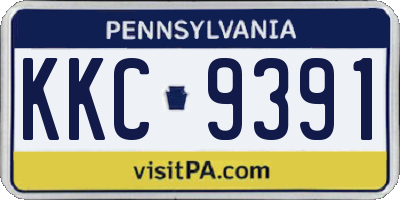 PA license plate KKC9391
