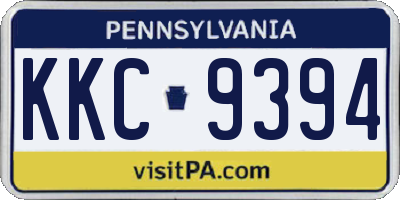 PA license plate KKC9394