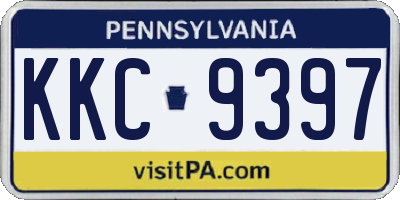 PA license plate KKC9397