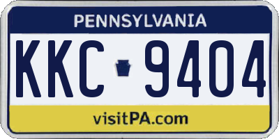 PA license plate KKC9404