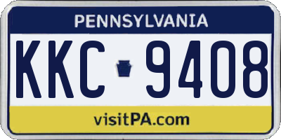 PA license plate KKC9408