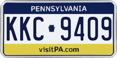 PA license plate KKC9409