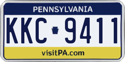 PA license plate KKC9411