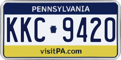 PA license plate KKC9420