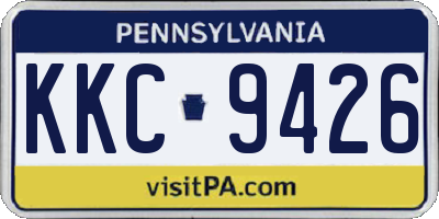 PA license plate KKC9426