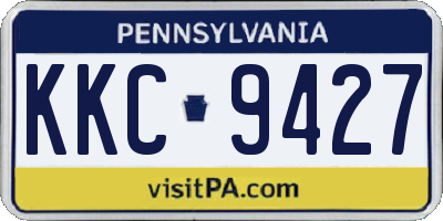 PA license plate KKC9427