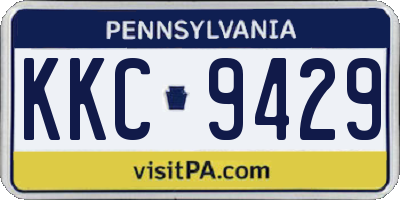 PA license plate KKC9429