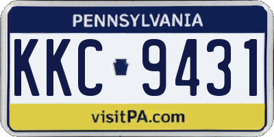 PA license plate KKC9431