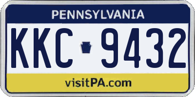 PA license plate KKC9432