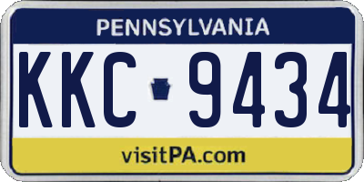 PA license plate KKC9434