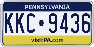 PA license plate KKC9436