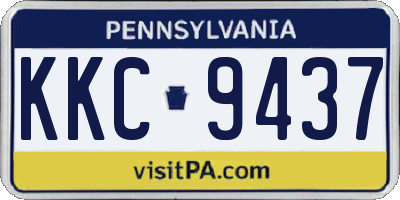 PA license plate KKC9437