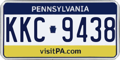 PA license plate KKC9438