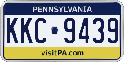 PA license plate KKC9439
