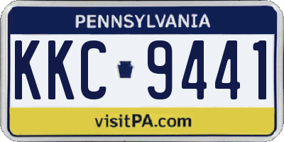 PA license plate KKC9441