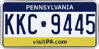 PA license plate KKC9445