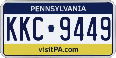 PA license plate KKC9449