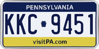 PA license plate KKC9451