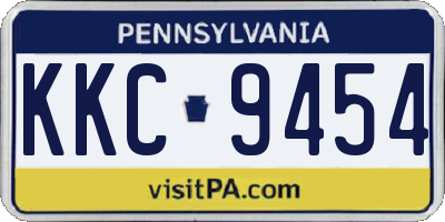 PA license plate KKC9454