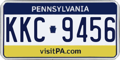 PA license plate KKC9456
