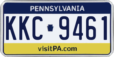 PA license plate KKC9461