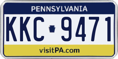 PA license plate KKC9471