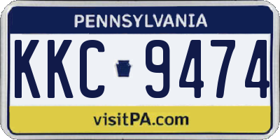 PA license plate KKC9474