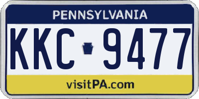 PA license plate KKC9477