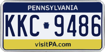 PA license plate KKC9486